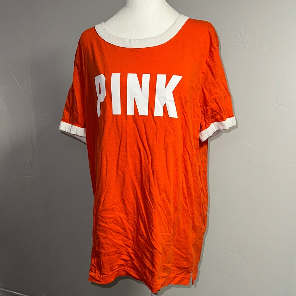 PINK Victoria's Secret Orange Short Sleeve Tee